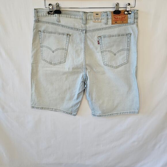 Levi's [Read] 405 Standard Denim Shorts Stone Washed Blue 42x10 - Picture 2 of 11